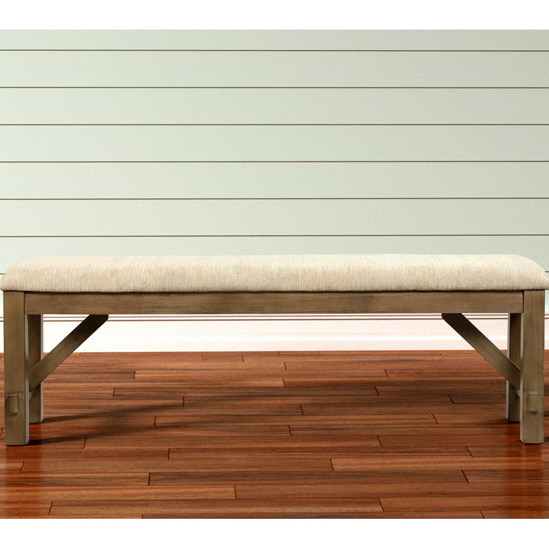 Wood Fabric Upholstered Dining Bench