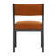 Elijah Wood Upholstered Dining Chair, Rust (Set of 2)