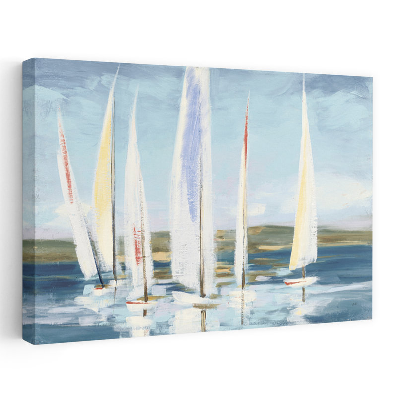 Horizon bleu - art nautique de bord de mer bleu, H 40 po x l 60 po