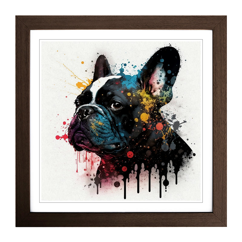 Single Picture Frame Print on Wood, Walnut