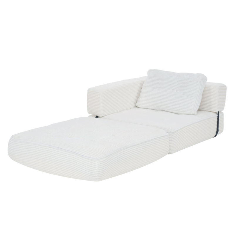 2 Seater Corduroy Sofa, White