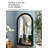 Nordic Vintage Arched Wooden Relief Full-Length Mirror-564756751-564756748