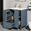 Meuble-lavabo moderne 24 po avec lavabo, armoire de rangement à fermeture en douceur et plateau en céramique pour petits espaces-1566193965