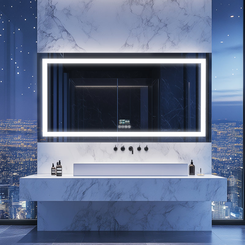 Miroir de salle de bain Led, 30,7 po x 59,5 po