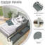 Lit plateforme en bois avec garde-corps et deux tiroirs de rangement-2138276283