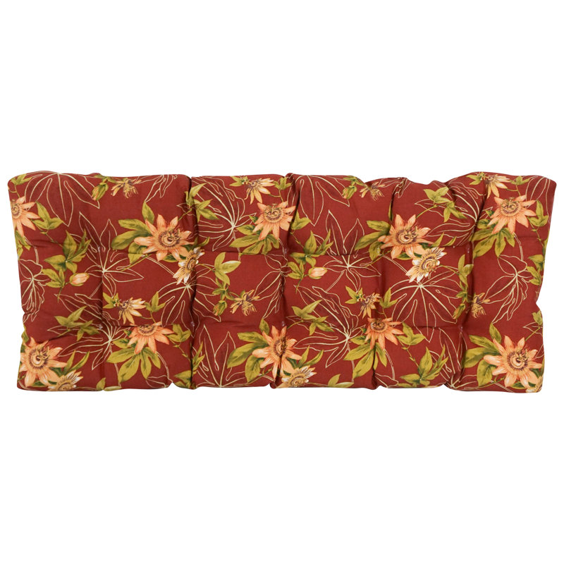 Coussin de causeuse d'extérieur touffeté à motif