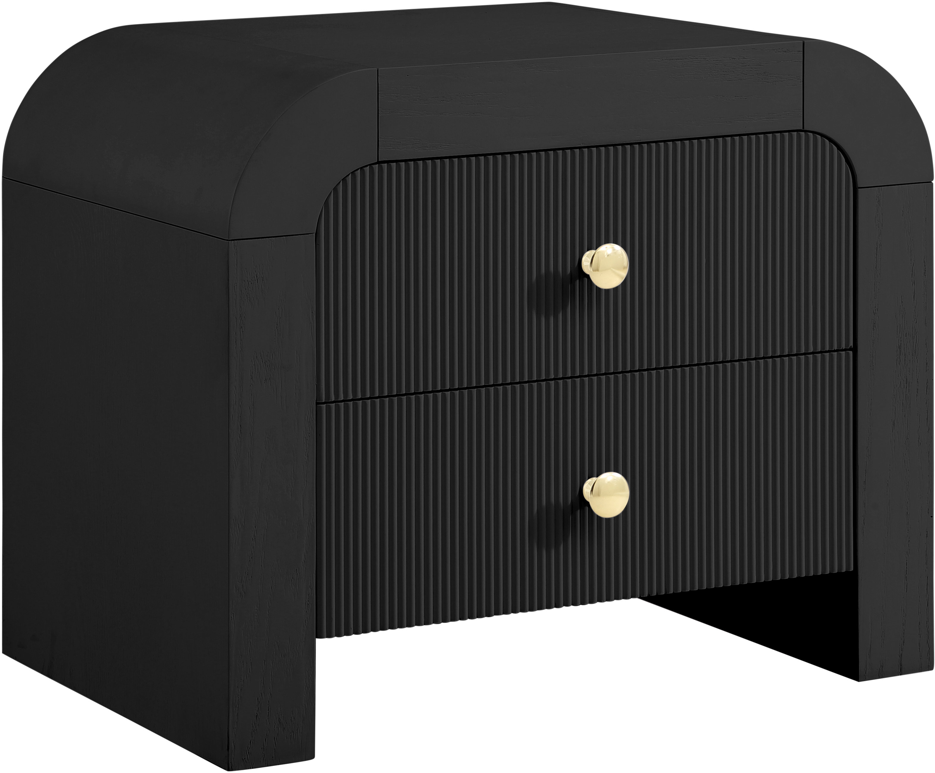 Wade Logan® Alessondra 2 Drawer Fluted Night Stand & Reviews | Wayfair