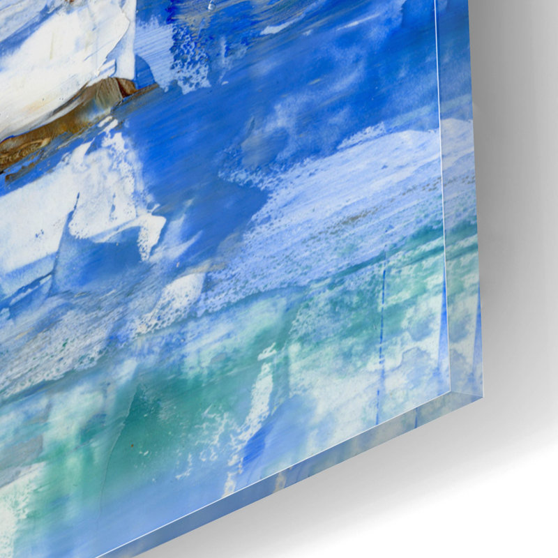 «Blue Sails» par Ethan Harper, art mural en verre acrylique, H 16 po x l 12 po x P 0,13 po