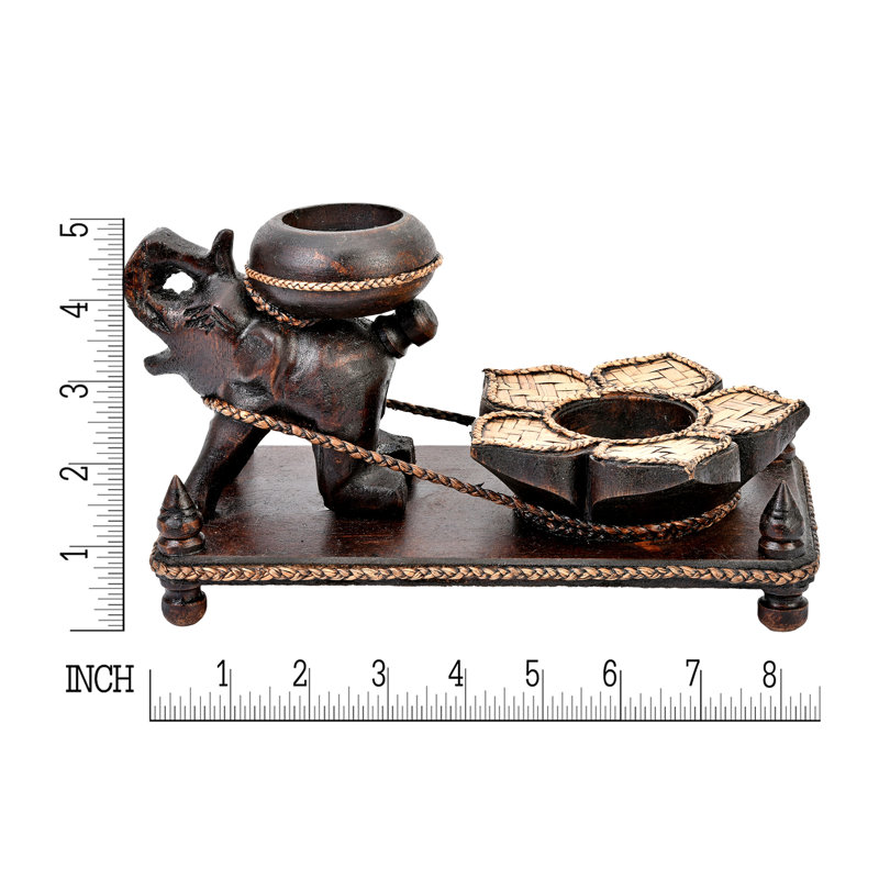 5'' H Wood Tabletop Tealight Holder