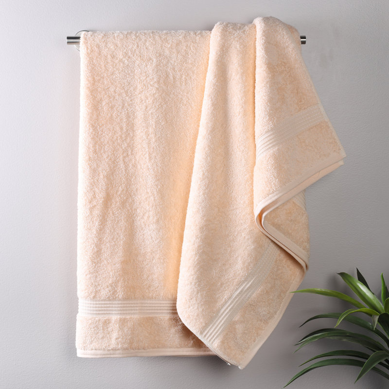 Oleg Heritage Egyptian Cotton Soft Absorbent Luxury Bath Sheet or Towel Set, Peach, Bath Towels - 2 Pack