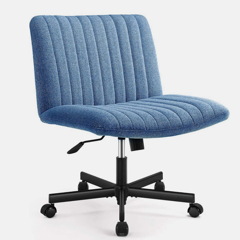 Chaise de bureau ergonomique en tissu Mankirt, Bleu