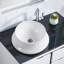 Lavabo de salle de bain vasque en céramique blanche
