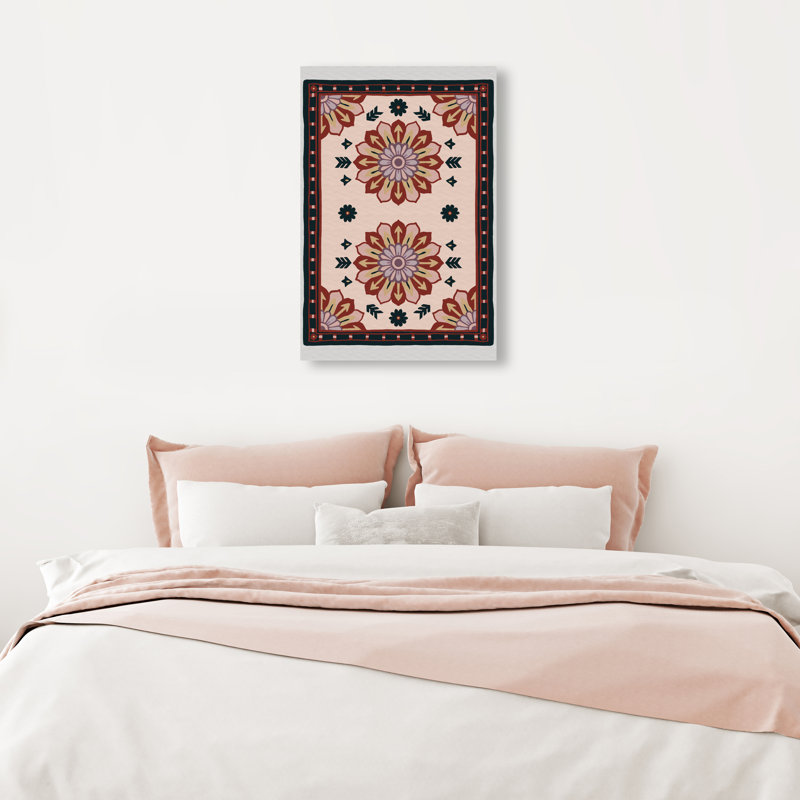 Midnight Damask Canvas Floral & Botanical Print by Oliver Gal, Black Frame, 10 x 15, 24"H x 16"W, Gallery Wrapped