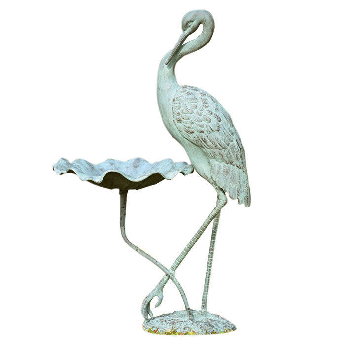 Crane Birdbath