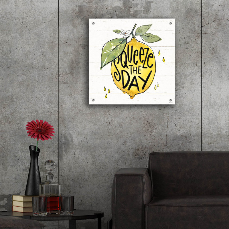 «Lemonade Stand 6» par Anne Tavoletti, art mural en verre acrylique, 36 po x 36 po, H 24 po x l 24 po x P 0,2 po