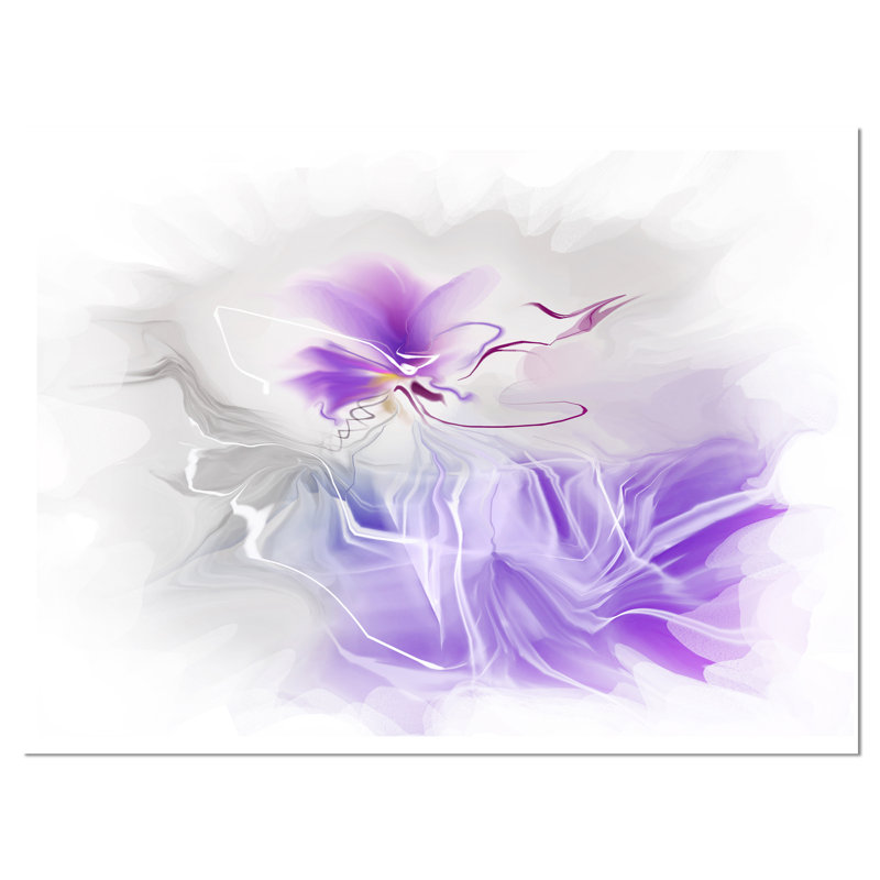 « abstract painted blue motif floral », impression sur toile tendue, H 8 po x l 12 po x P 1 po