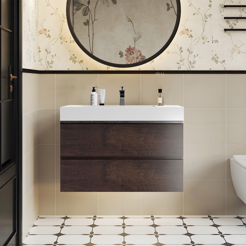 Meuble-lavabo de salle de bain Mid-Century