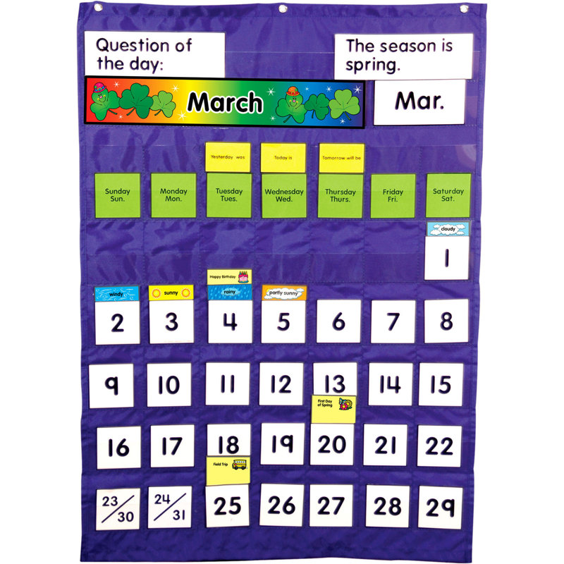 Calendrier de poche complet