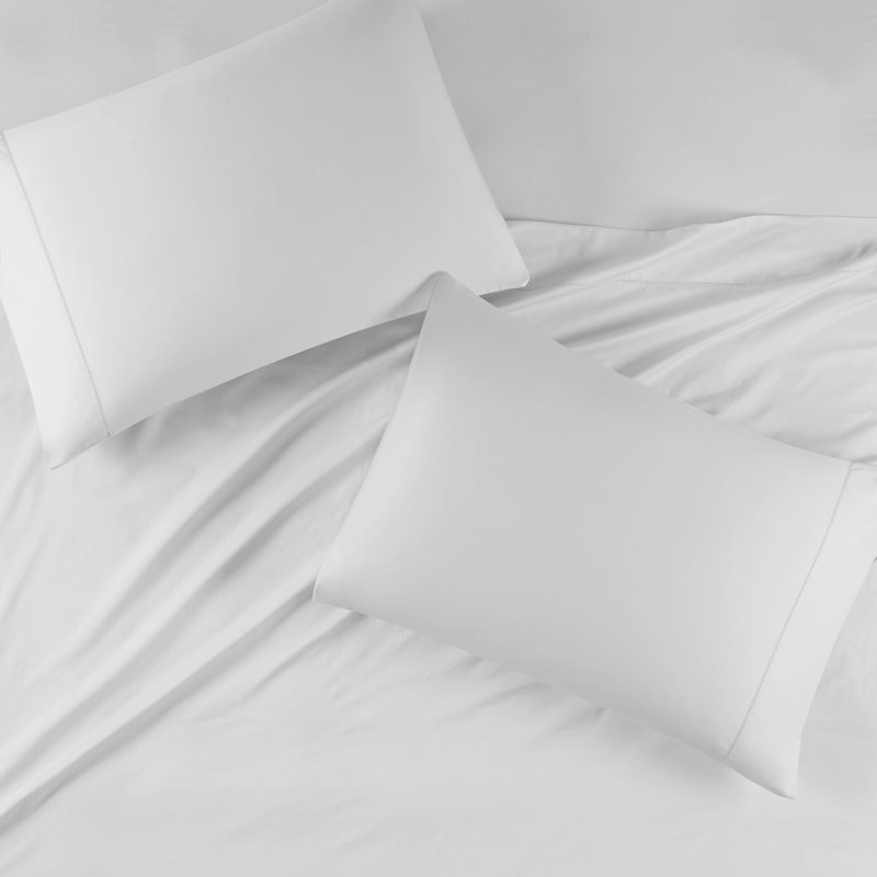 500 Thread Count Egyptian-Quality Cotton Deep Pocket Sheet Set, King, White