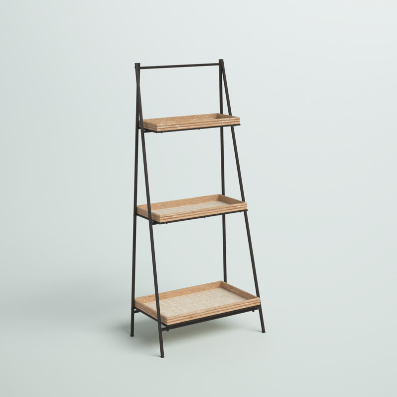 Det Brown Iron Ladder Bookcase