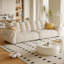 Canapé moderne de style crème minimaliste-104254911
