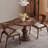 Chestnut colour Free form Solid Wood Dining table-1161147726