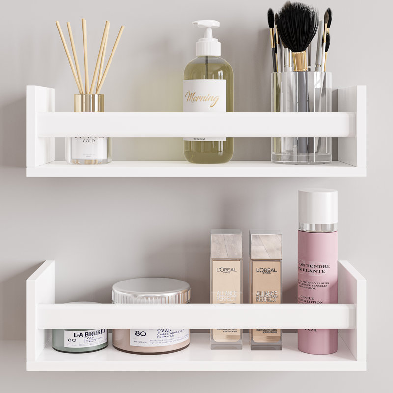 Rigga 16" Floating Shelves with Front Bar