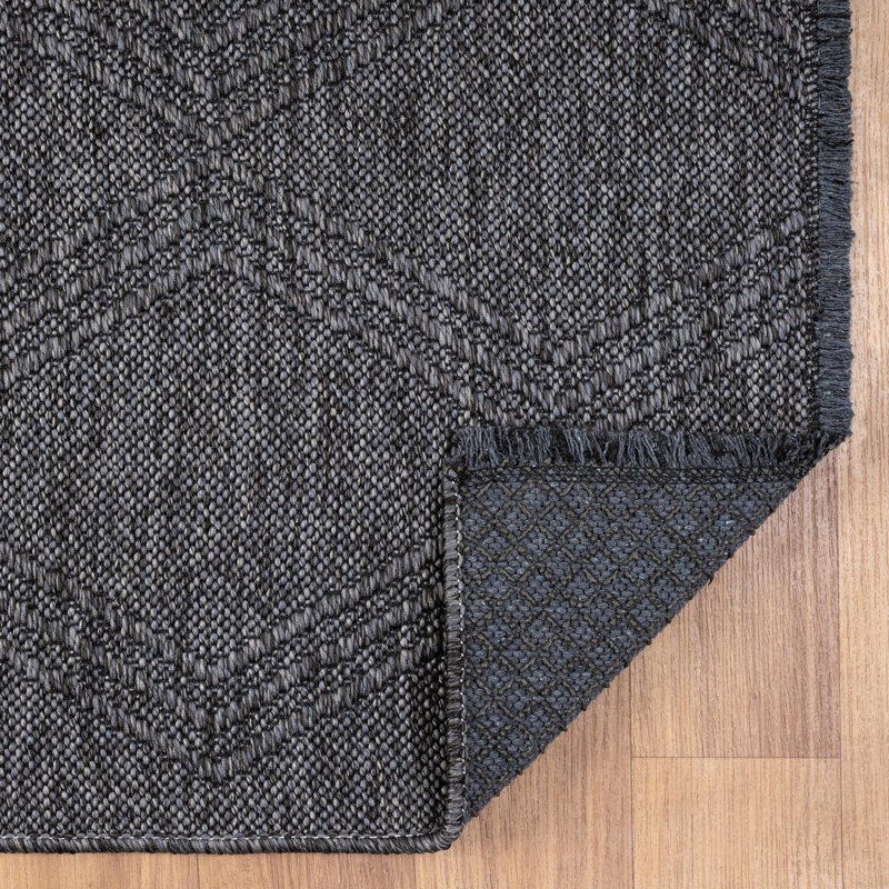 Modern Farmhouse Diamond Pattern Non-Slip Washable Rug