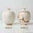 Approx. 8" High Off Whtie Ceramic Round Vase with Small opening