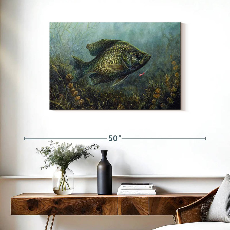 Brampt Black Crappie, 24" H x 36" W