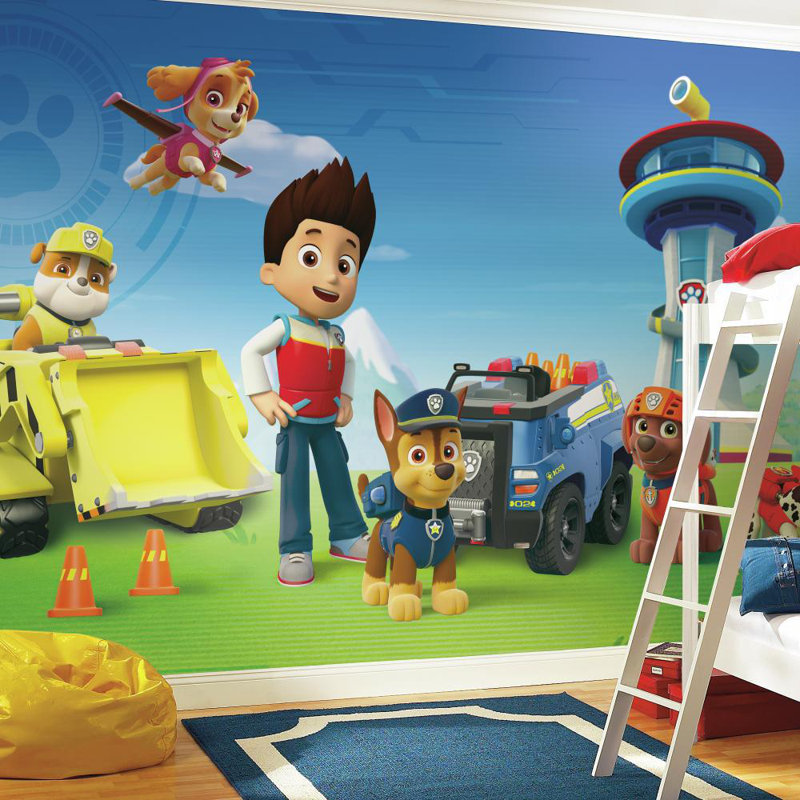 Panneau mural pré-encollé L 10,5 pi x l 6 po Paw Patrol XL