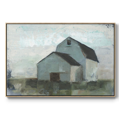 Barn at Sunset I - Floater Frame Painting on Canvas