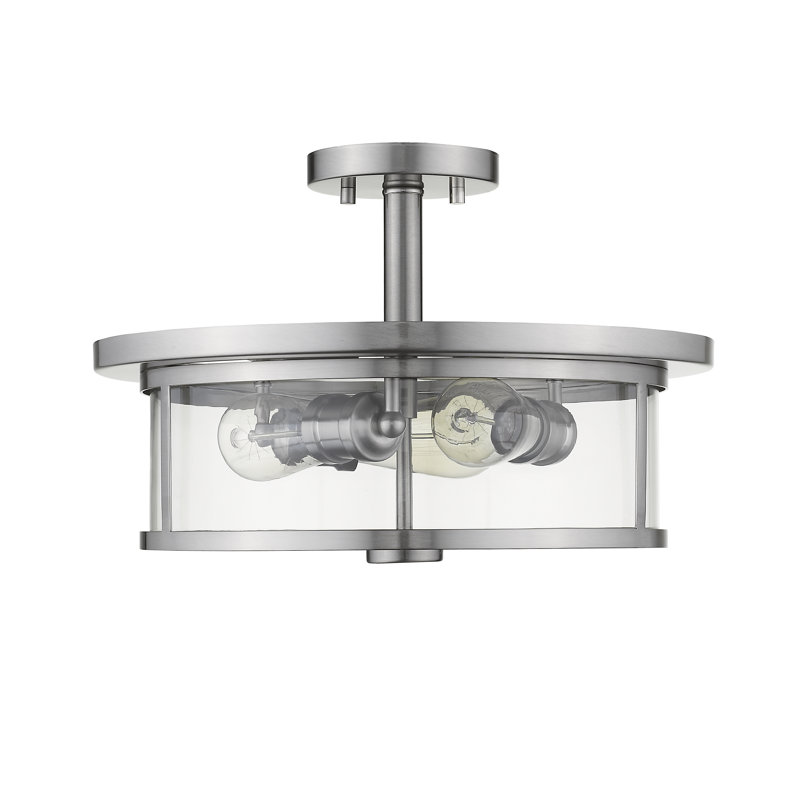 Plafonnier semi-encastré cylindrique simple 15,75 po Attah