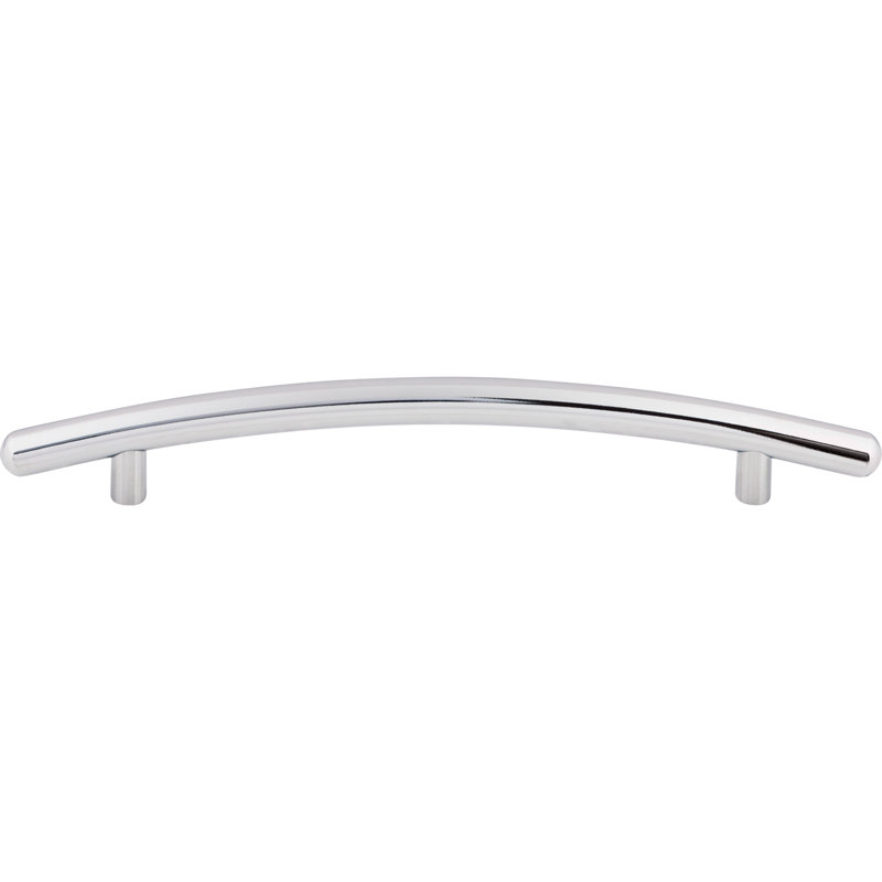 Curved Bar pull, Polished Chrome, 12" Center to Center
