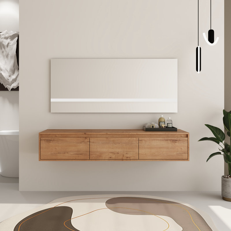  Armoire de salle de bain murale Fatmata, Brun