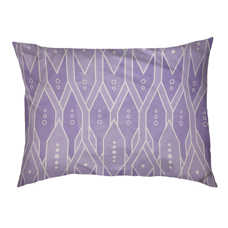 Coussin de lit pour chien à motif treillis Byrge, Petit (l 28 po x P 18 po x H 6 po), Mauve, Polyester