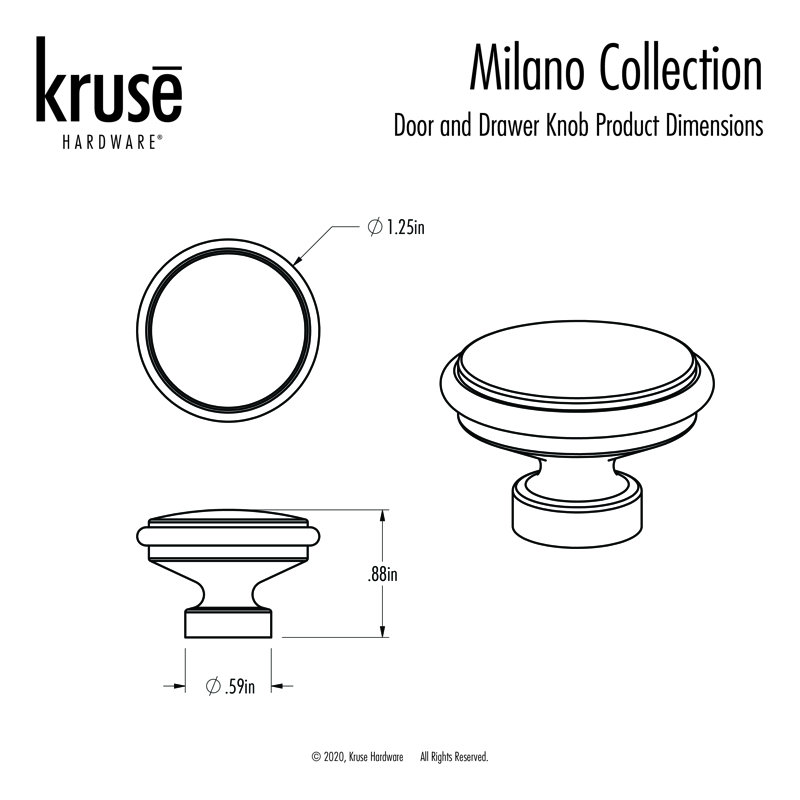 Milano Door and Drawer Knob, Matte Black, 10