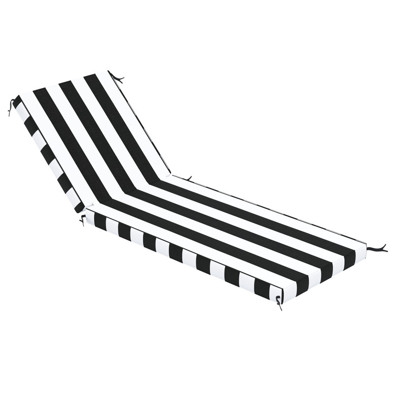 Sunbrella® Outdoor Chaise Cushion, 26" W x 80" D, Cabana Classic Black