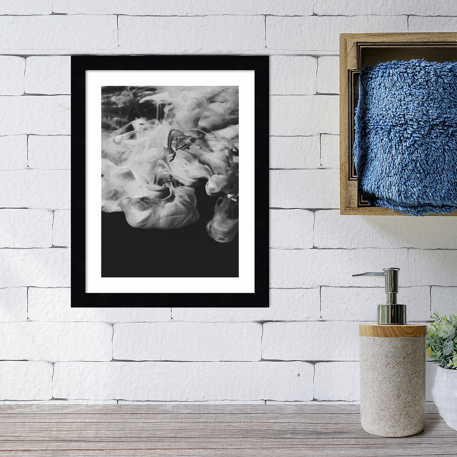 Black Ink by Fabrikken, Black Framed Paper, 42.12" H x 32.12" W x 0.88" D