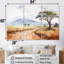 «African Wild Life Landscape III», ensemble d'art mural africain-107738711-107738716
