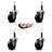 Phenolic Wheel Swivel Expanding Stem Caster Set SCC NB 3-1/2" x 3/4"
