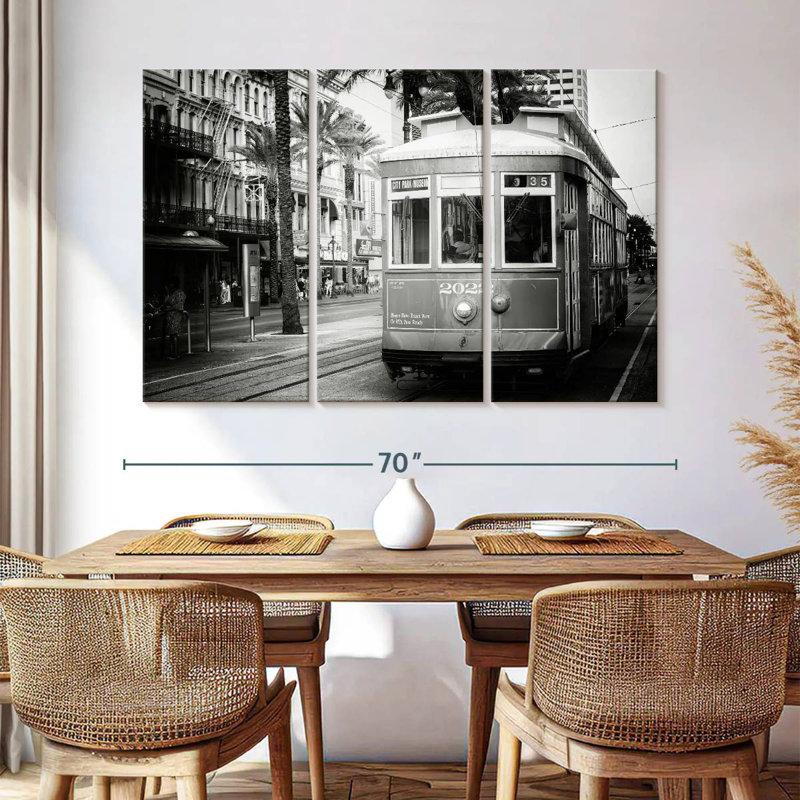 Mehar Black NOLA - Streetcar New Orleans, H 36 po x l 57 po