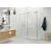 Nova 64 in. x 32 in. x 78 in. 90-degree Fully Frameless Sliding Glass Shower Enclosure