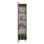 Armoire de rangement mince au fini chêne naturel, avec tablettes fixes pour la lessive et l'organisation utilitaire, H 70,9 po x l 15,7 po x P 12,2 po, utilitaire compact simplifié, construction moderne