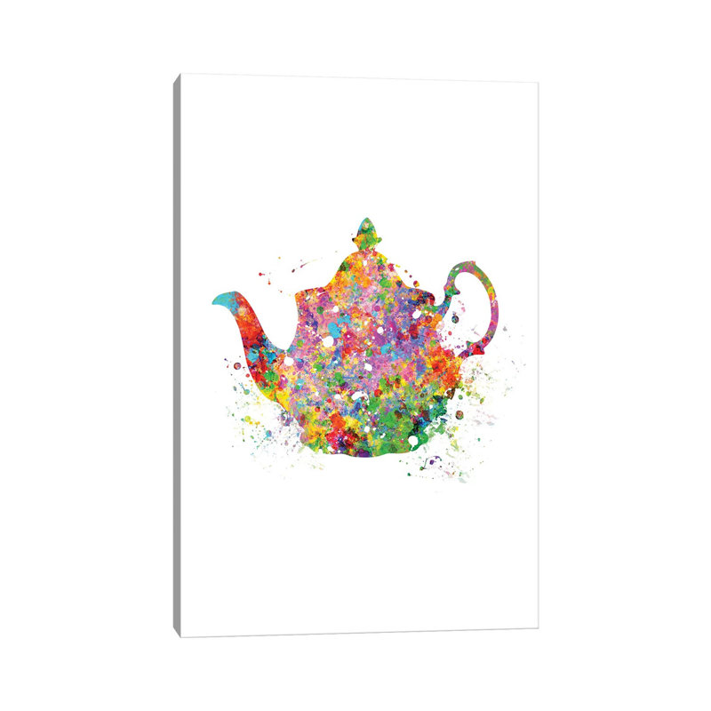 Teapot - Wrapped Canvas Painting, 20.32 cm H x 30.48 cm W