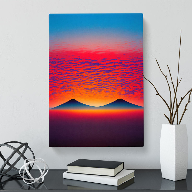 Pattison Japanese Sunset View - Wrapped Canvas Print, 50cm H x 35cm W x 3cm D