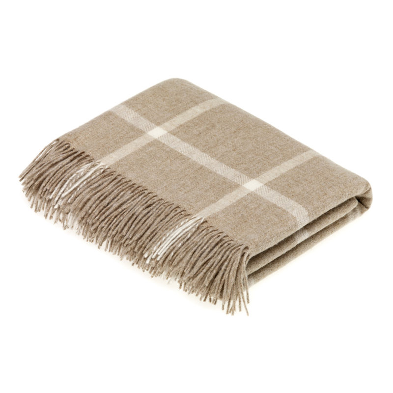 Hand Woven Throw Blanket, Beige