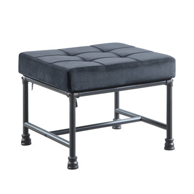 Water Pipe Style Gray Velvet With Metal Structure And Seat Kd Memory Foam Cushion