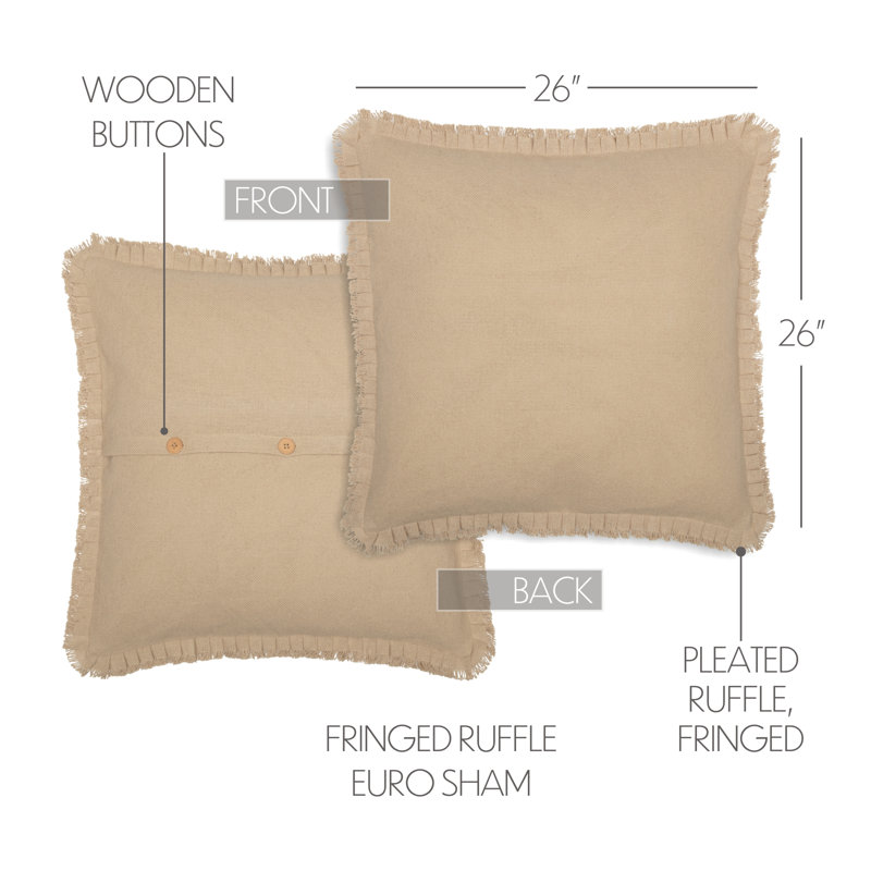 Taie décorative en toile de jute de style européen avec volants à franges