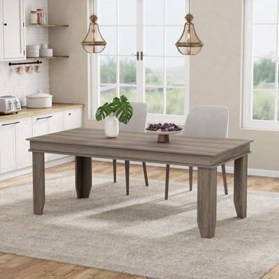 Farmhouse Dining Table for 6-8 – 70.9" Rectangular Wooden Kitchen Table – Heavy-Duty Frame, 88 lbs Sturdy Build – Ideal for Dining Room, Family Gatherings, Daily Meals – Butternut